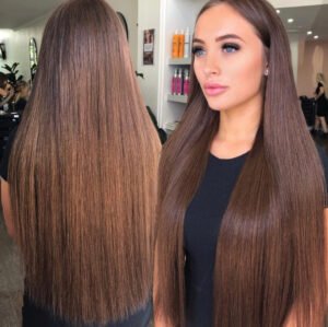 INDIAN REMY FLAT-TIP HAIR EXTENSIONS 50G 4 MEDIUM BROWN