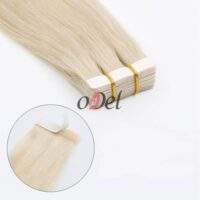 Remy Hair Tape in extensions 20pcs 50g Platinum Blonde
