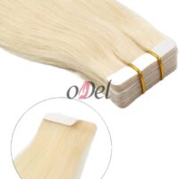 Remy Hair Tape in Extensions 20pcs 50g Bleach Blonde
