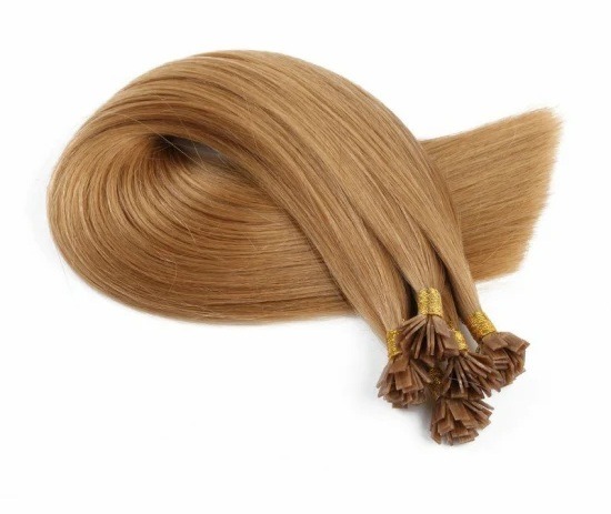 RAW SLAVIC DONOR COLOUR HAIR FLAT-TIP HAIR EXTENSIONS 50G 8 ASH BROWN