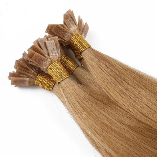 Remy Filipino Flat Tip Hair Extensions 50G 8 ASH BROWN