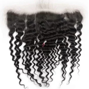 Raw virgin Indonesian deep wave hair HD lace frontal