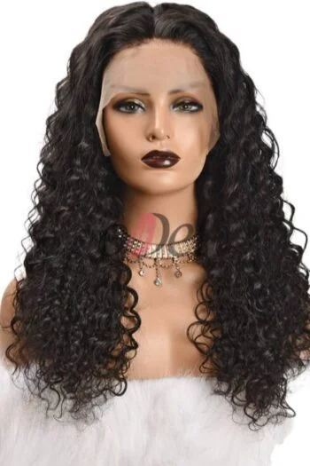 VIRGIN REMY BURMESE DEEP CURLY HD LACE FRONTAL WIG 180 DENSITY