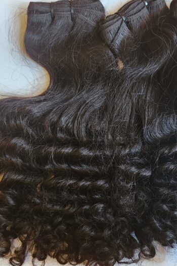 FUNMI CURLS raw Virgin straight/Curly Hair Natural Colour 18inches 300g