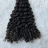 PURE RAW VIRGIN BURMESE DOUBLE DRAWN 3B CURLY HAIR