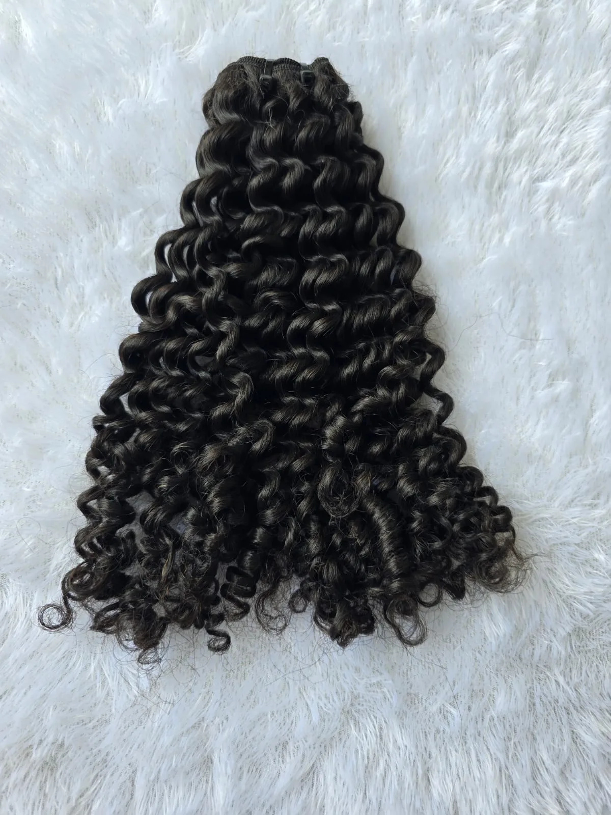 PURE RAW VIRGIN BURMESE DOUBLE DRAWN 3B CURLY HAIR