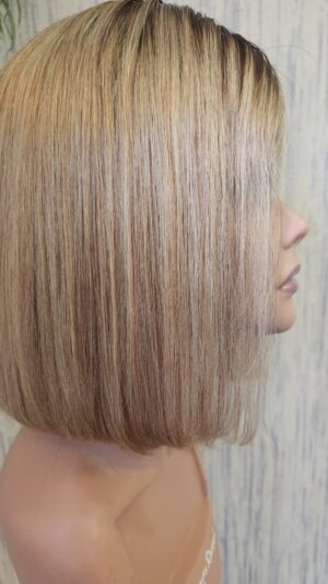 Premium Quality Blonde Bob Wig - 100% Remy Human Hair, HD Lace Closure - Image 5