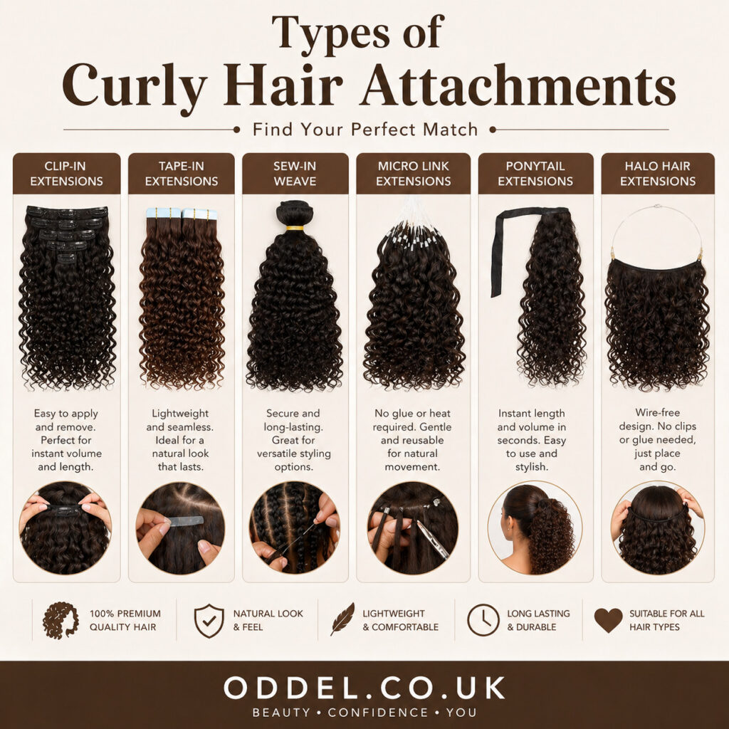 Types of Curly Hair Attachments